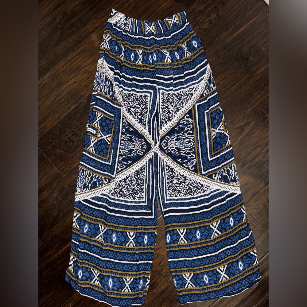 💙 NWT! Anthropologie RAGA Boho Wide Leg Summer Pant - Picture 2 of 7